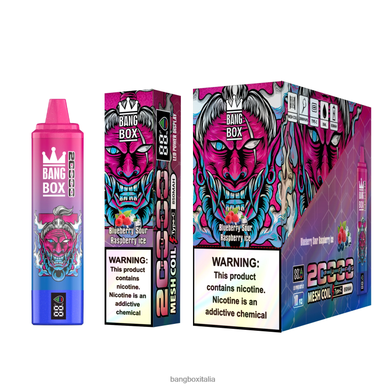Bang Box Vape Price - Bang Box Schermo intelligente da 20.000 sbuffi gelato al lampone acido e mirtillo 8ZFV655