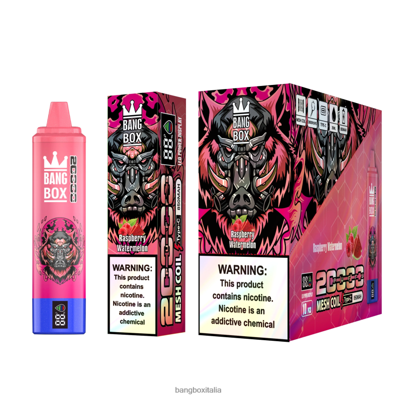 Sigaretta Bang Box - Bang Box Schermo intelligente da 20.000 sbuffi anguria al lampone 8ZFV653