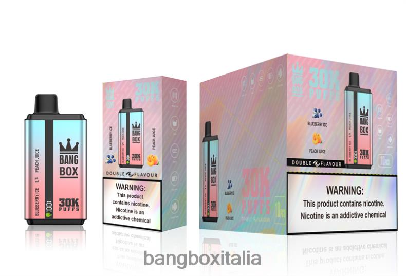 Bang Box Italia - Bang Box 30000 bignè doppi gusti ghiaccio al mirtillo e succo di pesca 8ZFV663