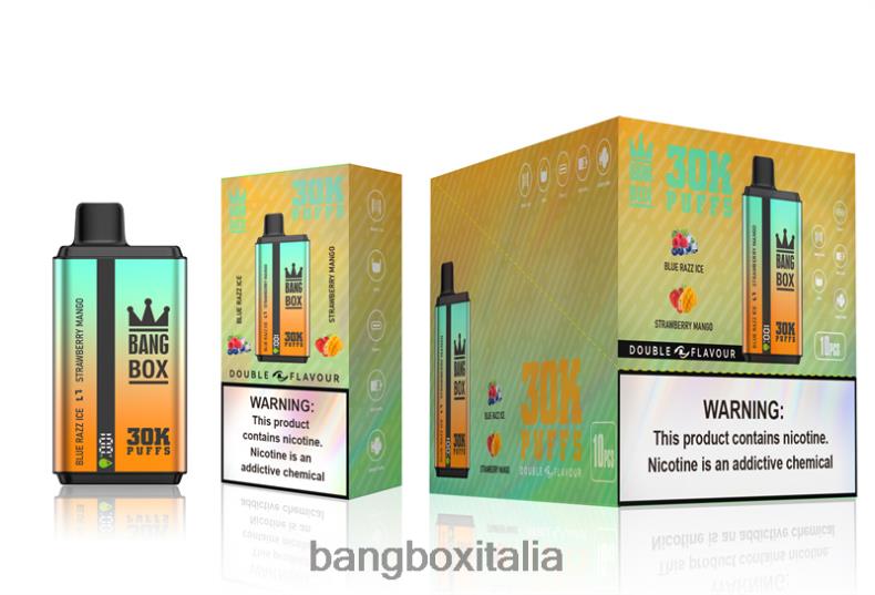 Bang Box Nicotina - Bang Box 30000 bignè doppi gusti ghiaccio blu razz e mango alla fragola 8ZFV673
