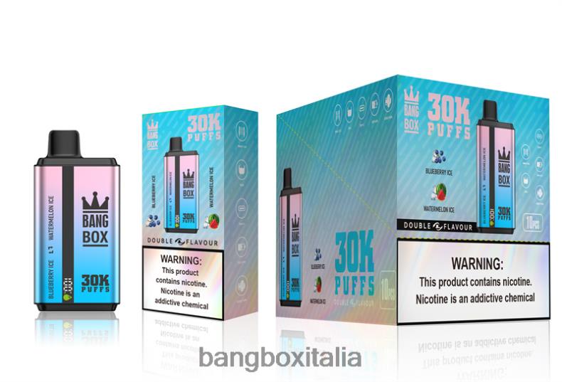 Bang Box Vape Price - Bang Box 30000 bignè doppi gusti ghiaccio al mirtillo e ghiaccio all'anguria 8ZFV669