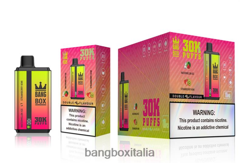 Bang Box Vape Price - Bang Box 30000 bignè doppi gusti ghiaccio all'anguria e kiwi alla fragola 8ZFV662