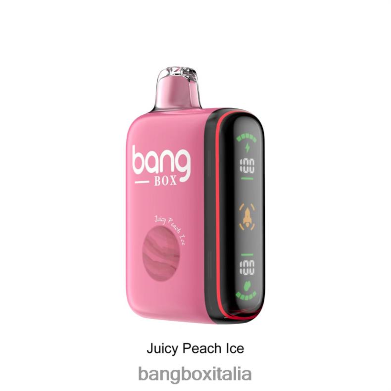 Bang Box Sigaretta Elettronica - Bang Box Display di potenza intelligente da 9000-18000 sbuffi succoso gelato alla pesca 8ZFV629