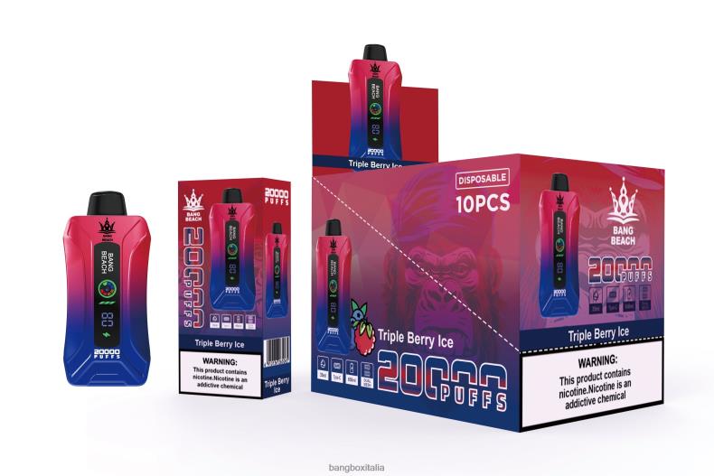 Bang Box Sigaretta Elettronica - Bang Beach Svapo a schermo intelligente da 20000 sbuffi ghiaccio a tripla bacca 8ZFV68
