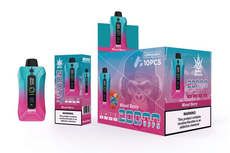 Bang Box Vape - Bang Beach Svapo a schermo intelligente da 20000 sbuffi frutti di bosco misti 8ZFV65