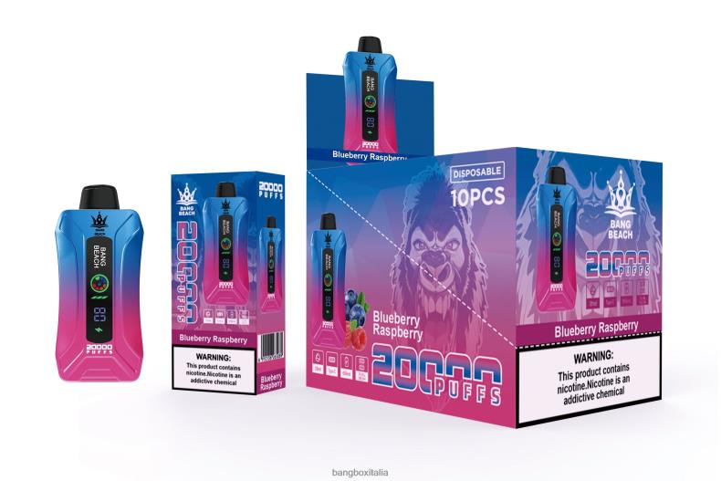Bang Box Vape - Bang Beach Svapo a schermo intelligente da 20000 sbuffi lampone mirtillo 8ZFV612
